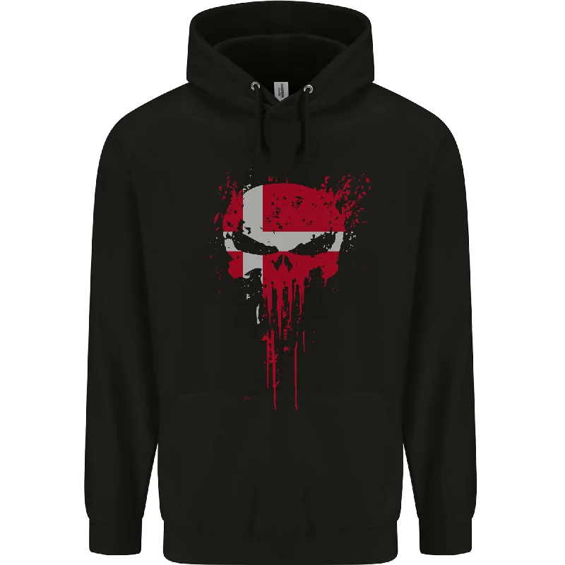 Savings Galore Denmark Skull Gym Training Bodybuilding Mens 80% Cotton Hoodie