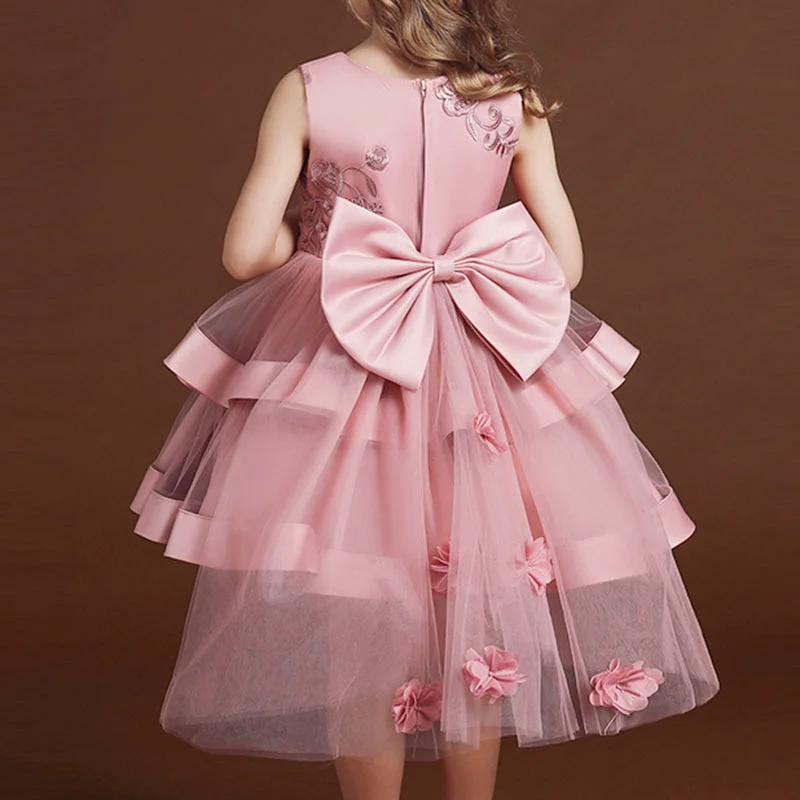Can't Miss First Communion Dress Girls Pageant Dresses Baby Girl Summer Bow Puffy Ball Gowns Princess Dress