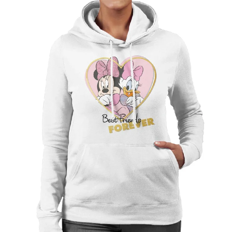 Limited Time Discount Disney Minnie Mouse And Daisy Duck Best Friends Forever Women's Hooded Sweatshirt Limited Time Discount Disney Minnie Mouse And Daisy Duck Best Friends Forever Women's Hooded Sweatshirt