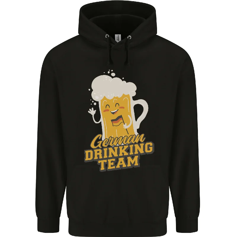 Price Meltdown German Drinking Team Beer Football Stag Doo Mens 80% Cotton Hoodie