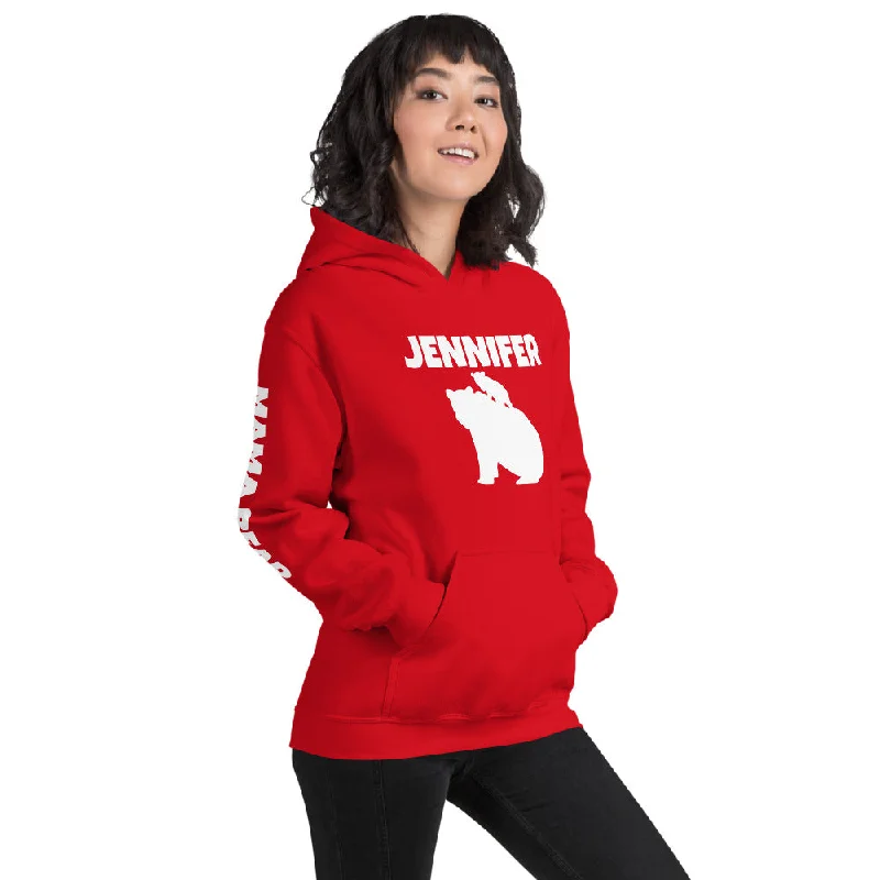 Instant Savings Custom Name Bold Mama Bear Personalized Unisex Heavy Blend Hoodie | Gildan 18500