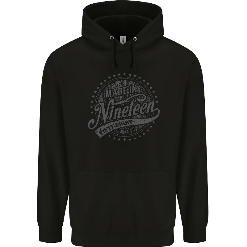 Low Prices Distressed 66th Birthday Made In 1958 Mens 80% Cotton Hoodie Black
