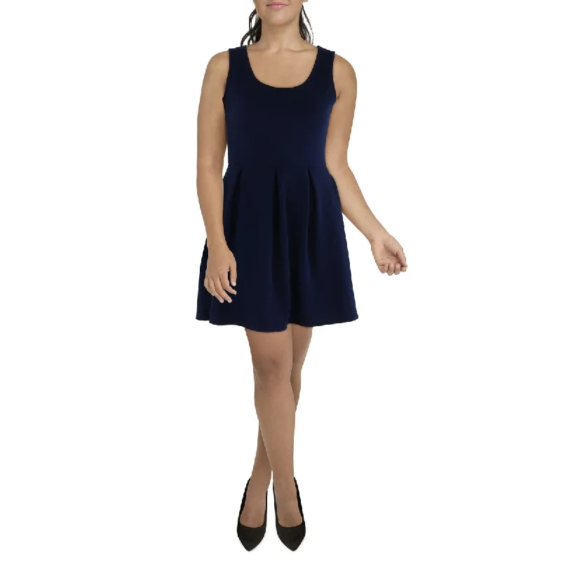 24seven Comfort Apparel Womens Knit Sleeveless Fit & Flare Dress