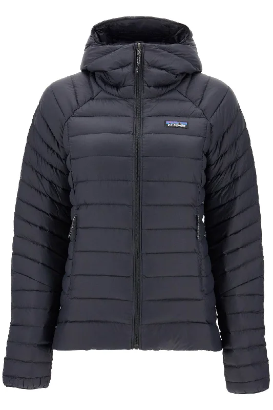 Markdowns Lightweight Women's Down Sweater Hood  - Nero
